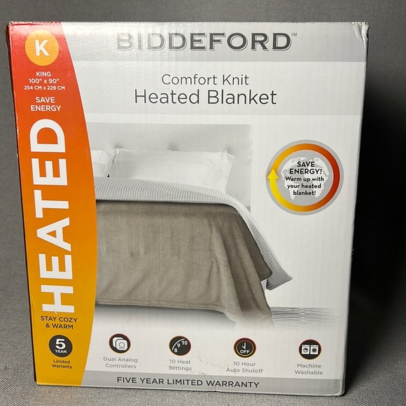 Biddeford | Bedding | Biddeford Comfort Knit Heated Blanket King | Poshmark